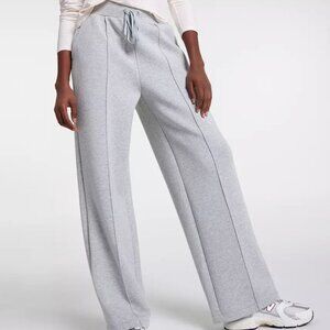 Calia Women's Soft Scuba Wide Leg Pant in Light Heather Grey size XL NWT